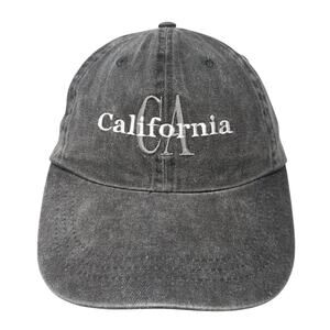 California Slideback Baseball Cap Gray One Size Adjustable Embroidered 6 Panel